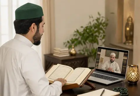 مسار الإجازة القرآنية أونلاين مع معلم مجاز